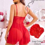 কোডঃ ND23; Chinese Night Dress (Free Size- Upto 36 Size) - Image 4